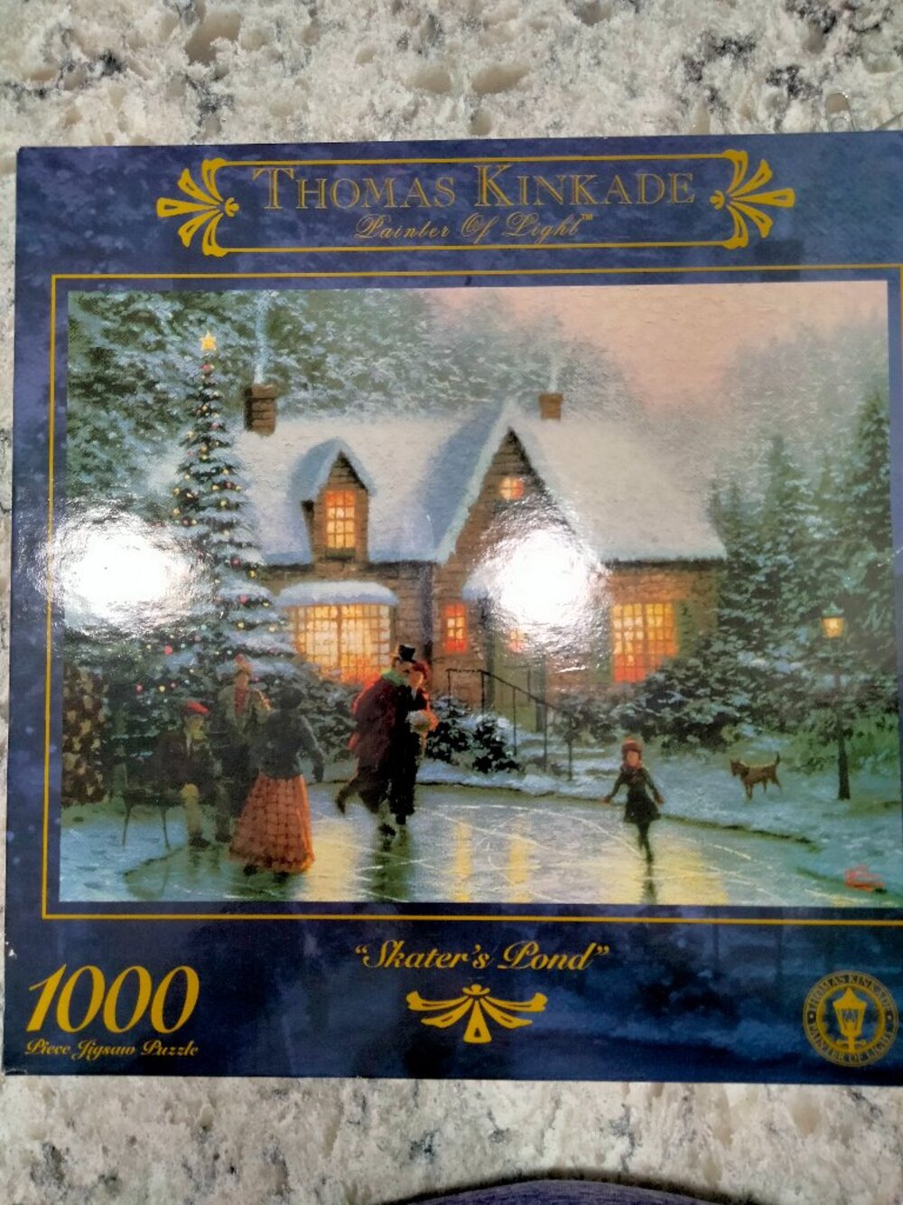 Thomas Kinkade Skater's Pond 1999 NEW 1000 pcs 27"x20"
